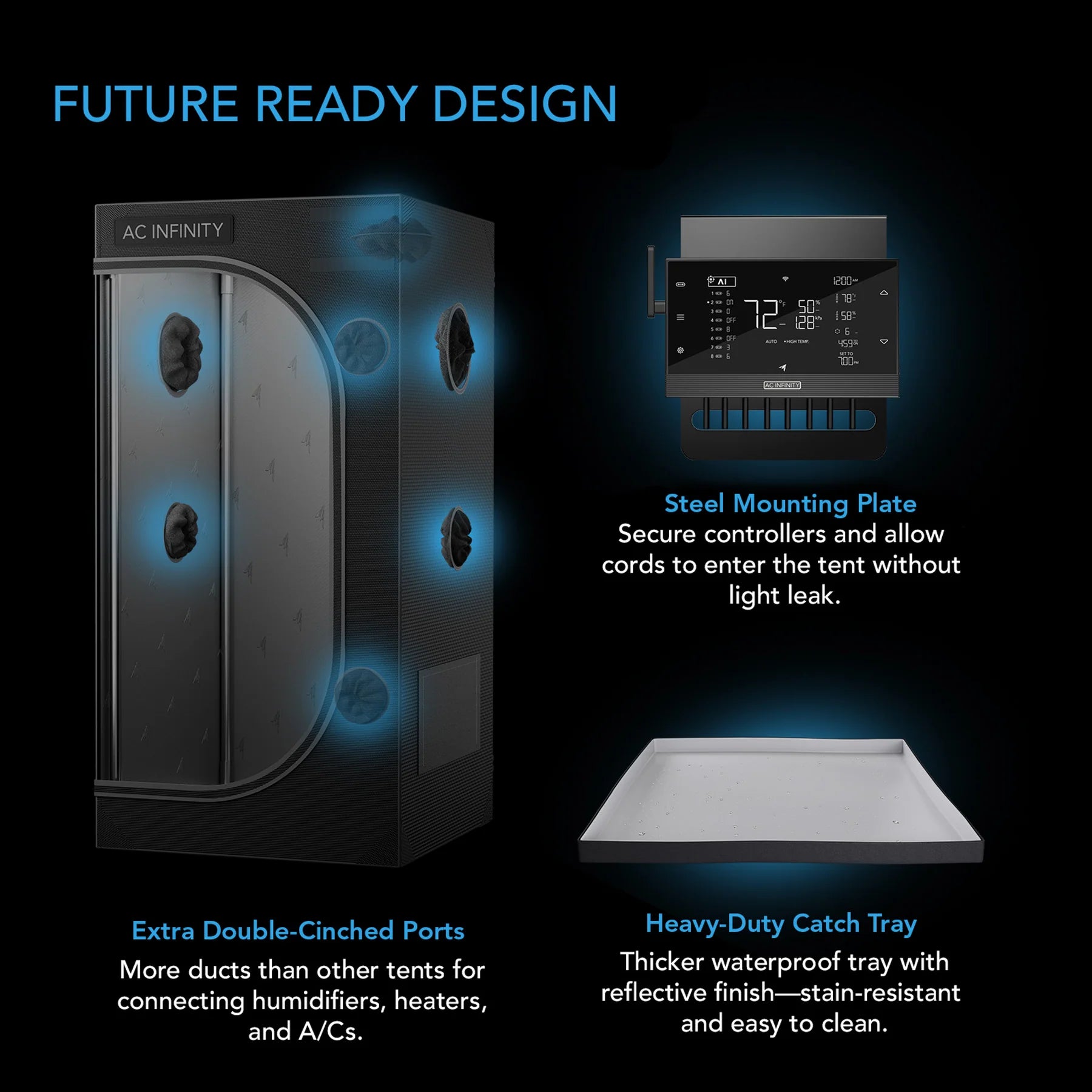 Cloudlab 422 Advance Grow Tent 2X2, 60 x 60 x 120 cm
