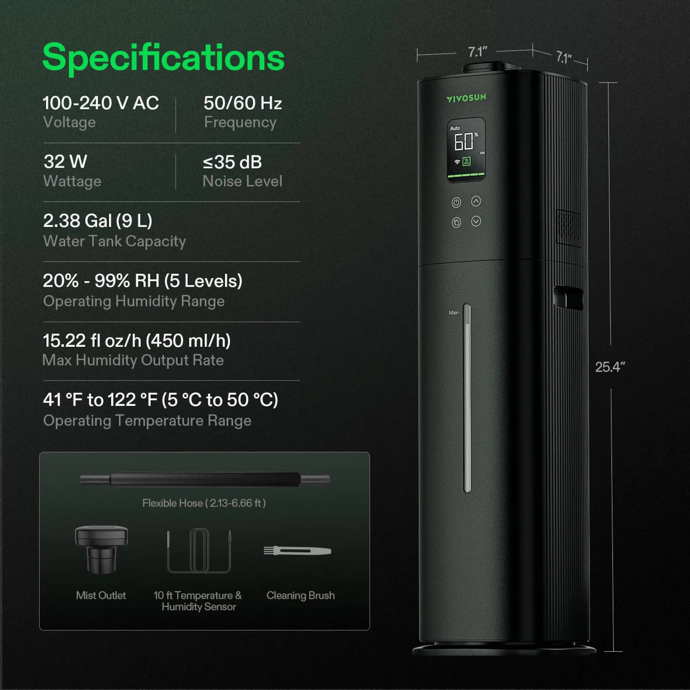 AeroStream H09 Humidifier with Enviro-Probe 9L tank