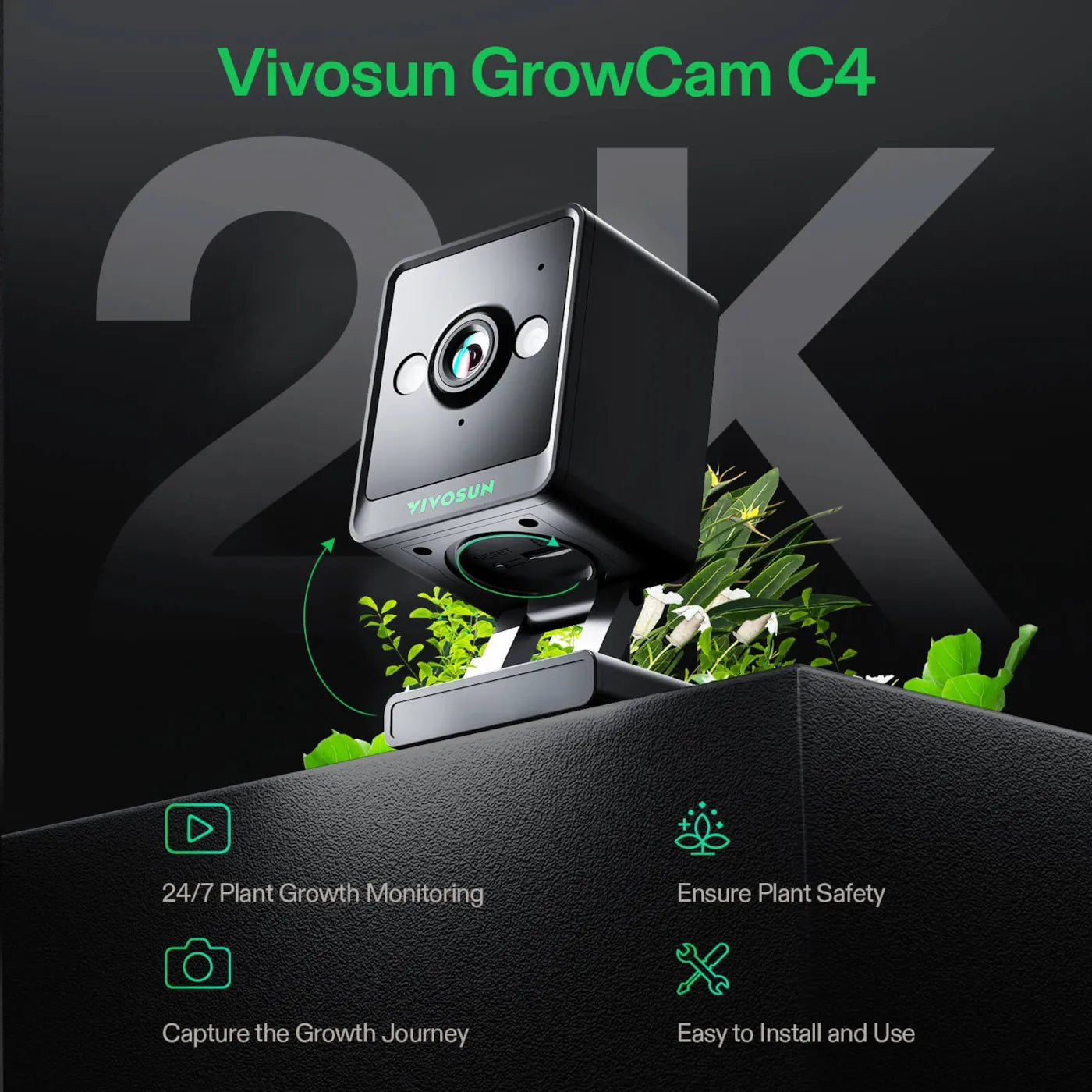 GrowCam C4, 2k QHD Wifi Camera
