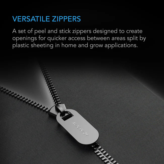 AC Infinity Peel And Stick Zipper, 7 Ft. X 3 In. Double Sided