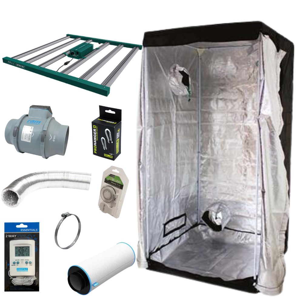 Lighthouse 1m Grow Tent Kit with Adjusta-Watt LED + Full Extraction Kit