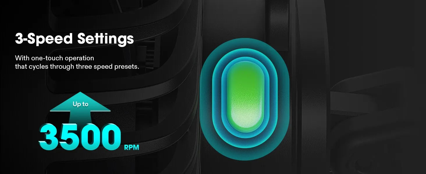 AeroWave D4, 4” Grow Tent Clip Fan with Detachable Hook