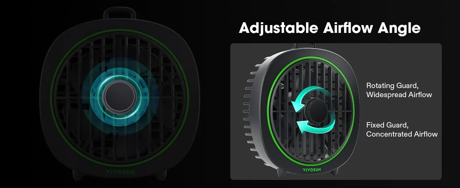 AeroWave D4, 4” Grow Tent Clip Fan with Detachable Hook