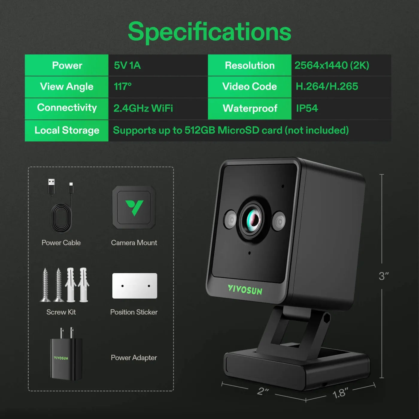 GrowCam C4, 2k QHD Wifi Camera