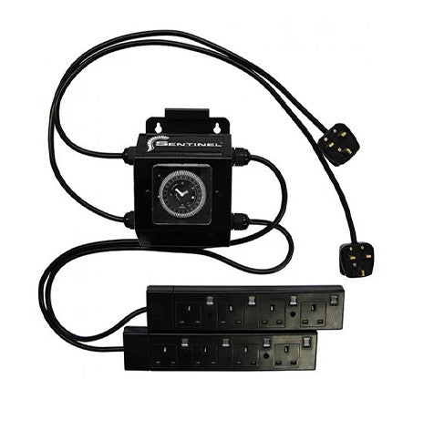 Maxibright Sentinal Control Switch 8 Way + Heater Socket