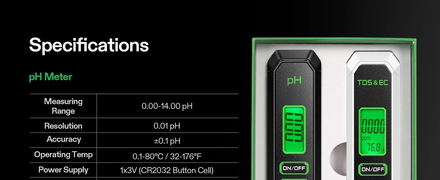 pH and TDS Meter Combo Pens