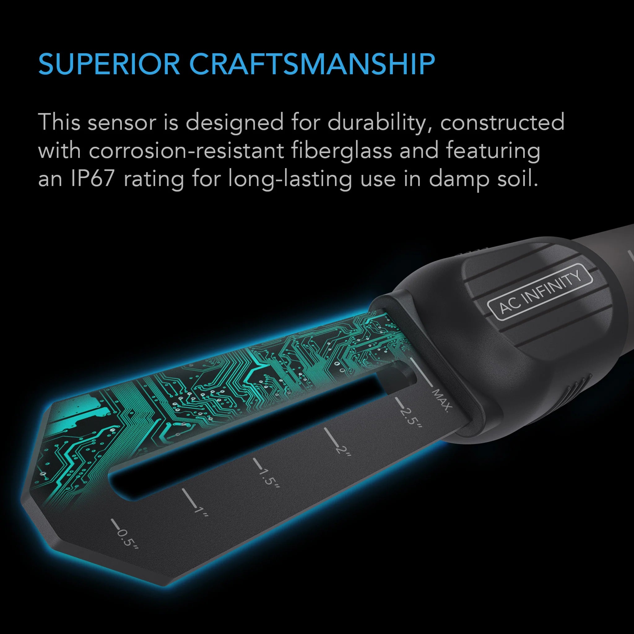 AC Infinity Soil Sensor Probe Exclusively for Controller AI+