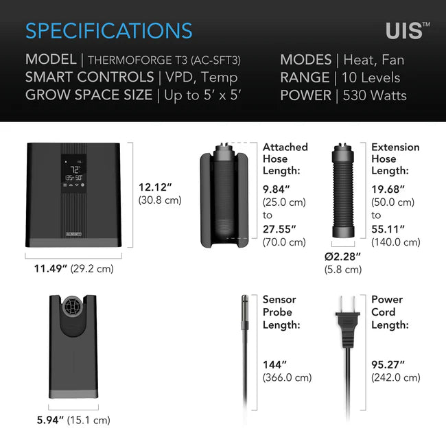 AC Infinity T3 Thermoforge Plant Heater