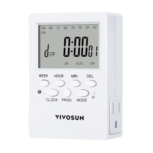 Digital 7 Day Timer with Dual Outlet