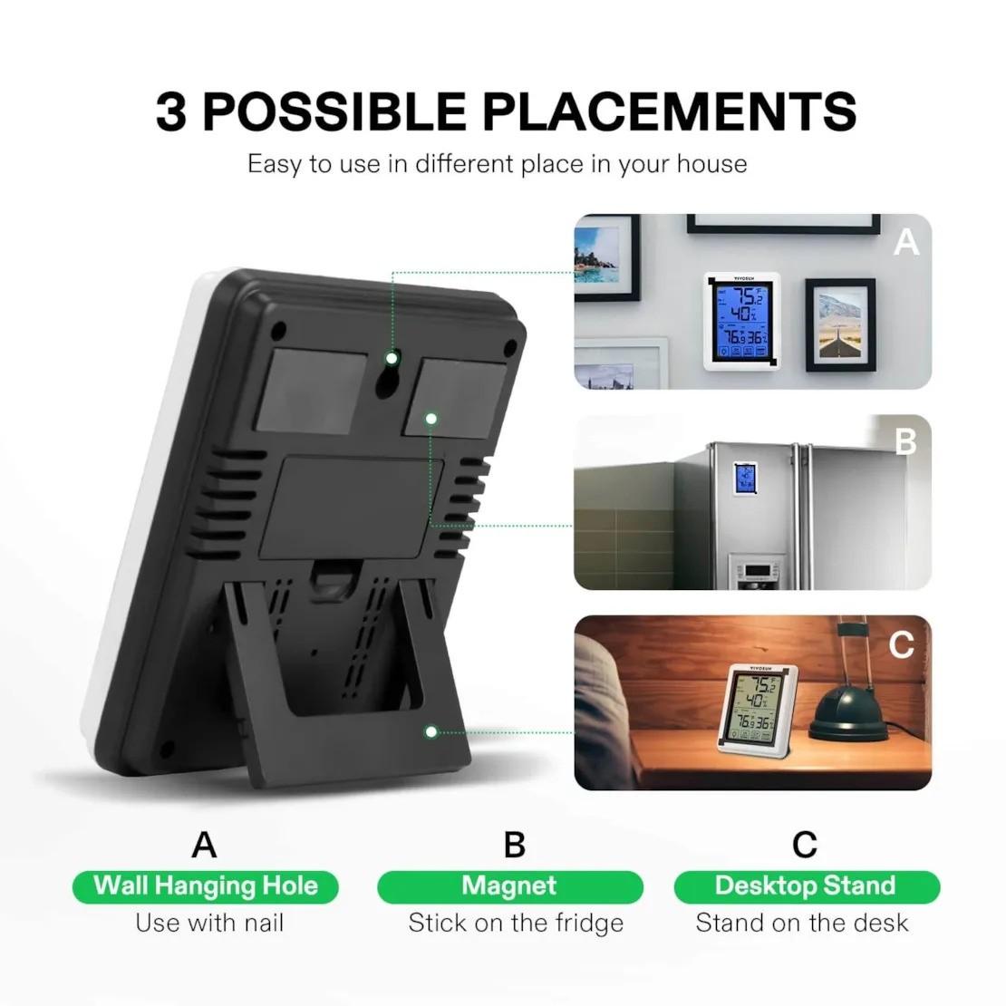 Wireless Hygrometer & Thermometer + 3 Wireless Sensors