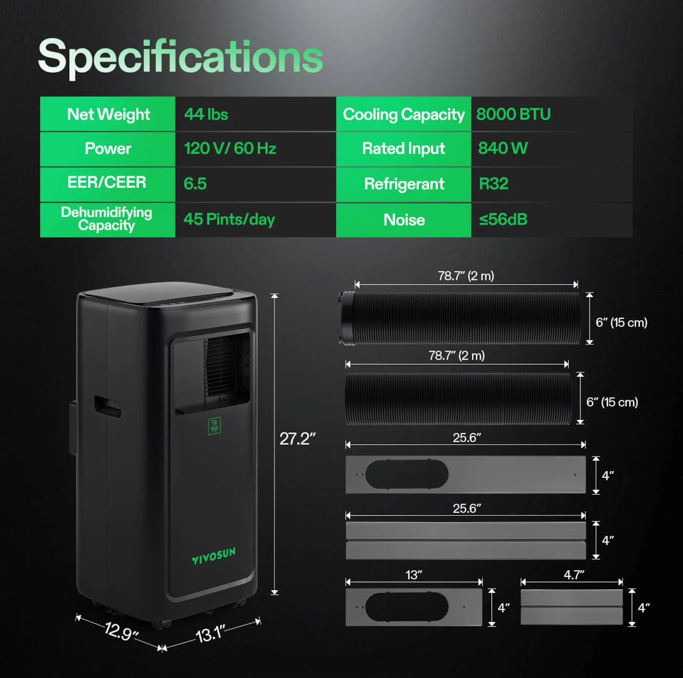 AeroLUSH C08 Air Conditioner 8000 BTU