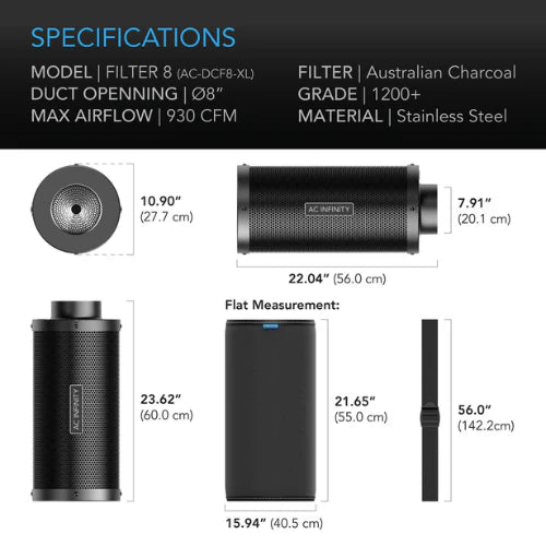 AC Infinity Duct Carbon Filter XL