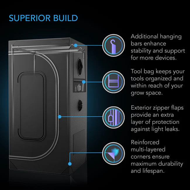 grow tent 120 x 60 x 180 Cloudlab 642 Advance Grow Tent 4X2, 120 x 60 x 180 cm