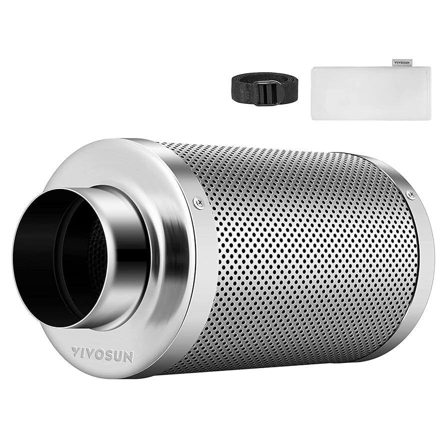 4-Inch Air Carbon Filter + Rope Rachet