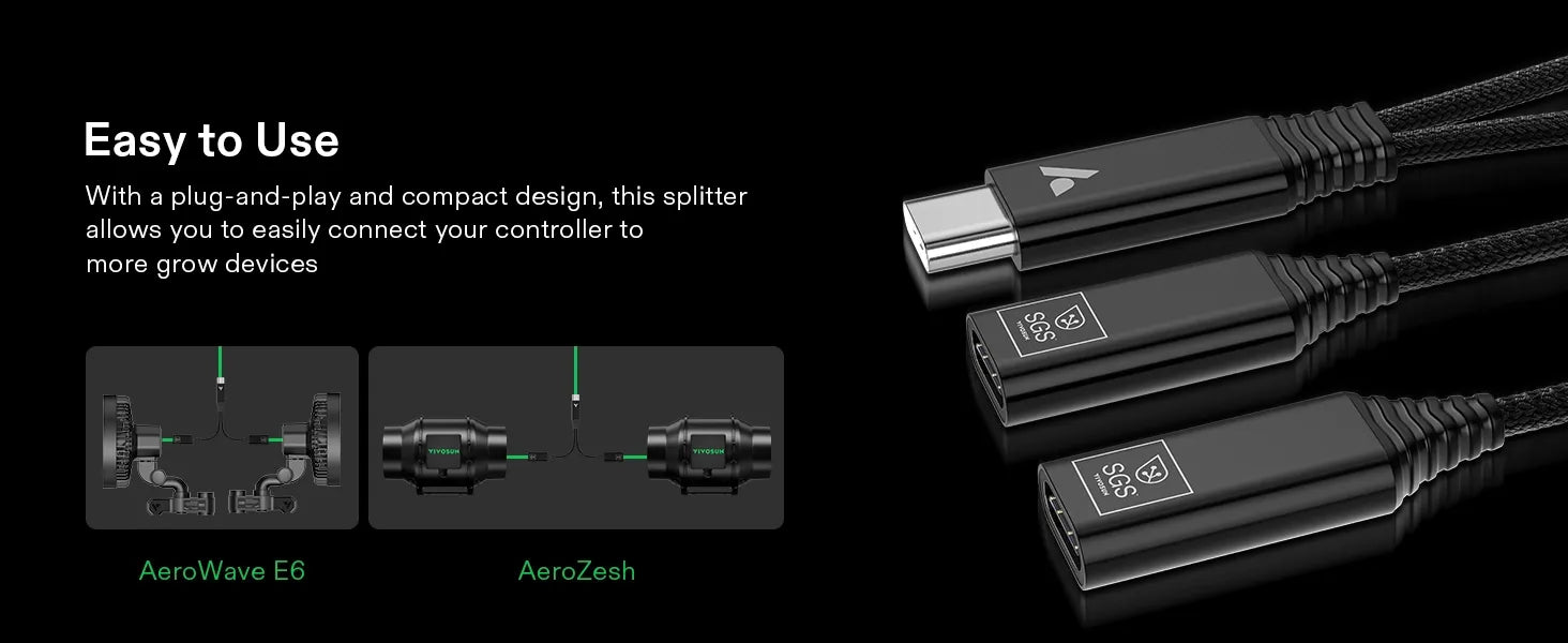 USB-C Splitter with 1 Male to 2 Female