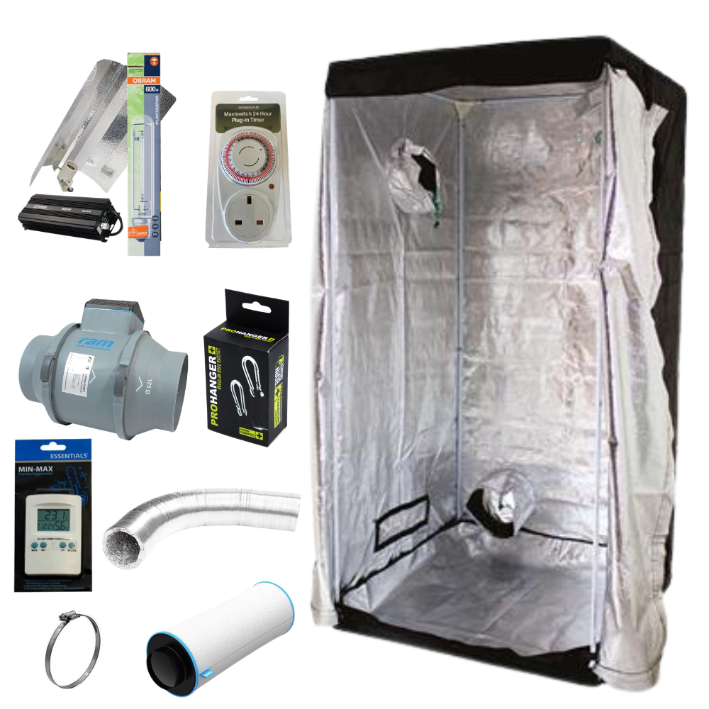Lighthouse Lite 1m Tent Kit with 400W Grow Light + Full Extraction Kit