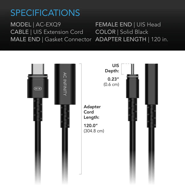 AC Infinity AI and 69 Pro UIS Controller to Device Cable, Female to Male, 10"
