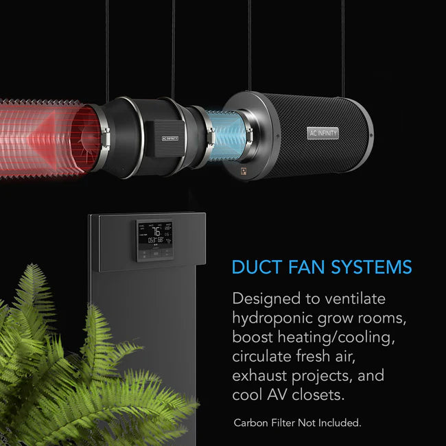 Cloudline Pro T8, Quiet Inline Duct Fan System With Temperature Humidity Vpd Controller, 8-Inch