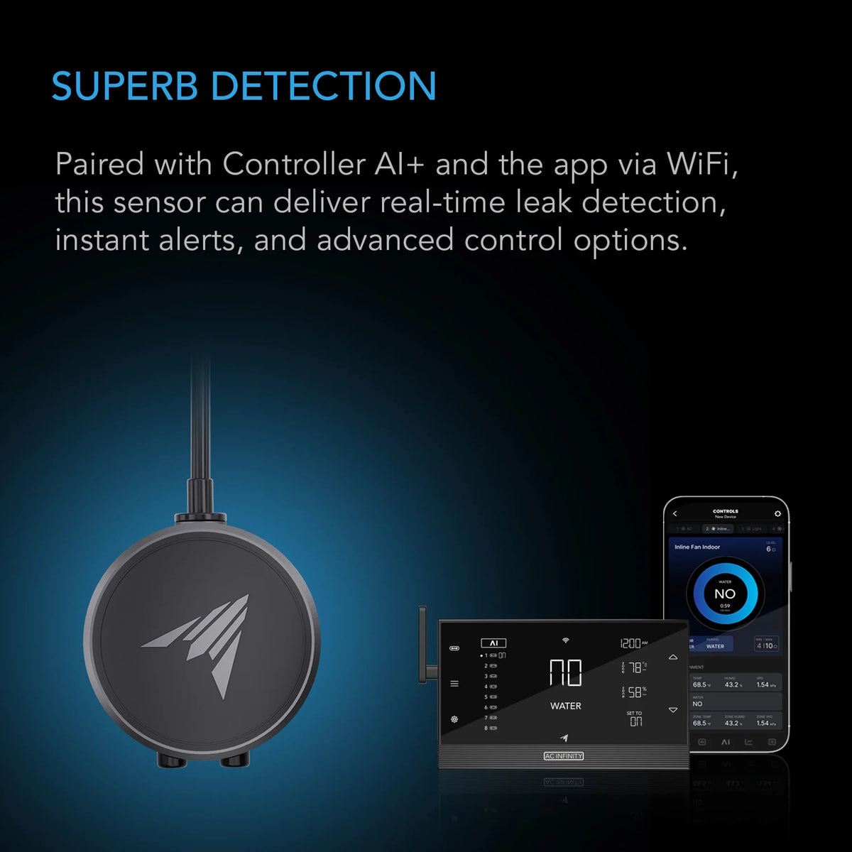 AC Infinity Water Sensor Exclusively for Controller AI+