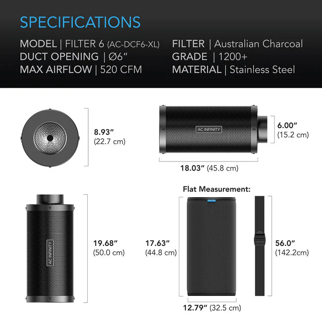 AC Infinity Duct Carbon Filter XL