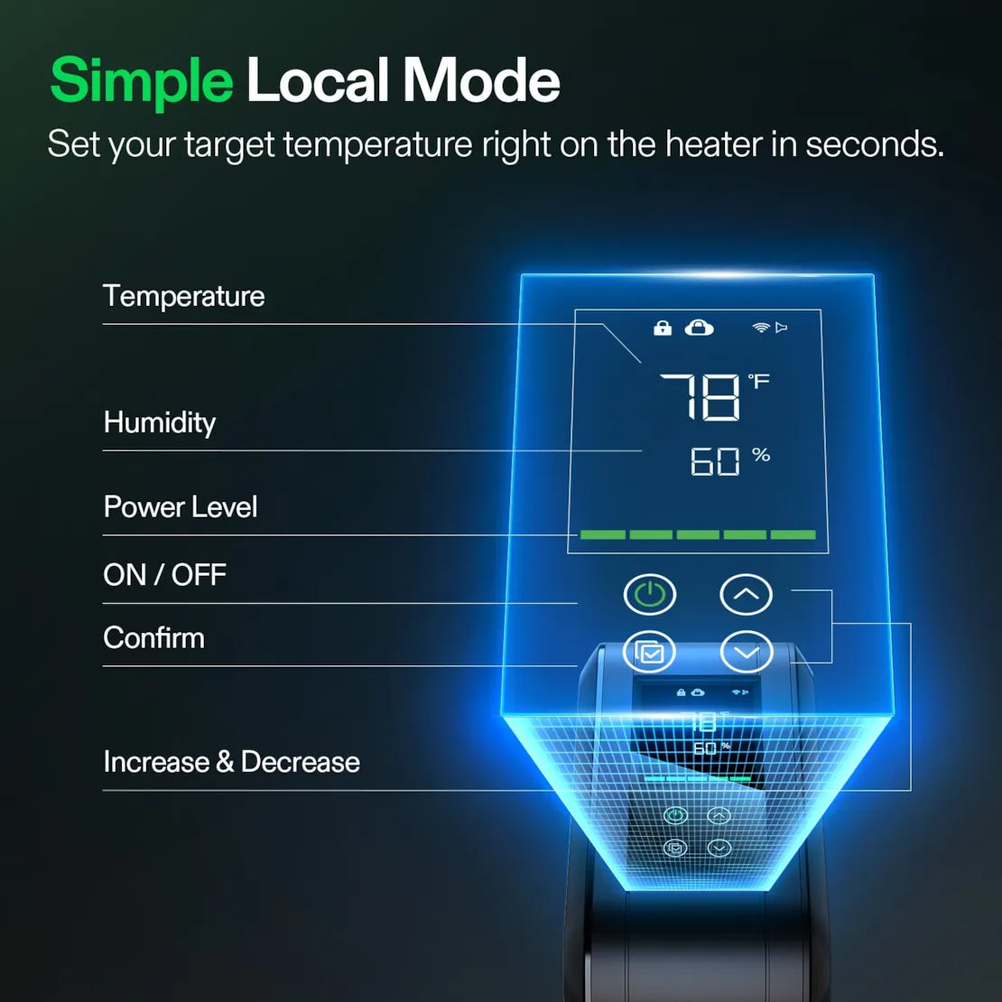 AeroFlux 700w Smart Heater with Enviro-Probe