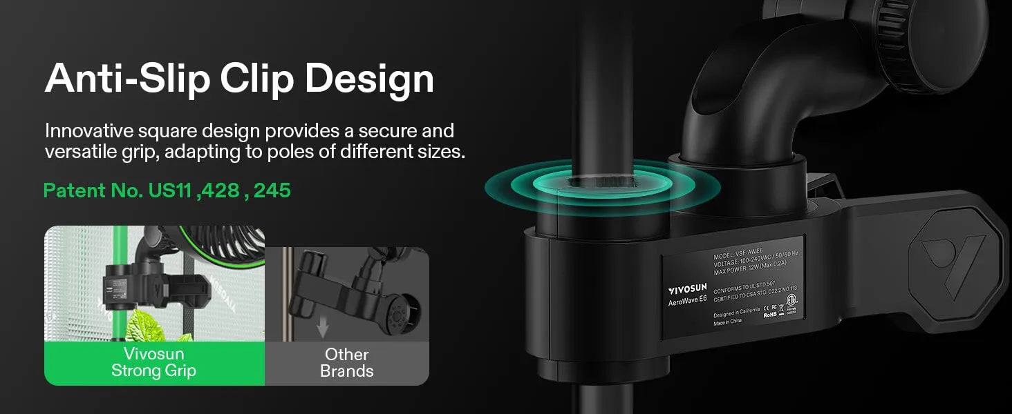 AeroWave E9 Premium Clip-on Fan