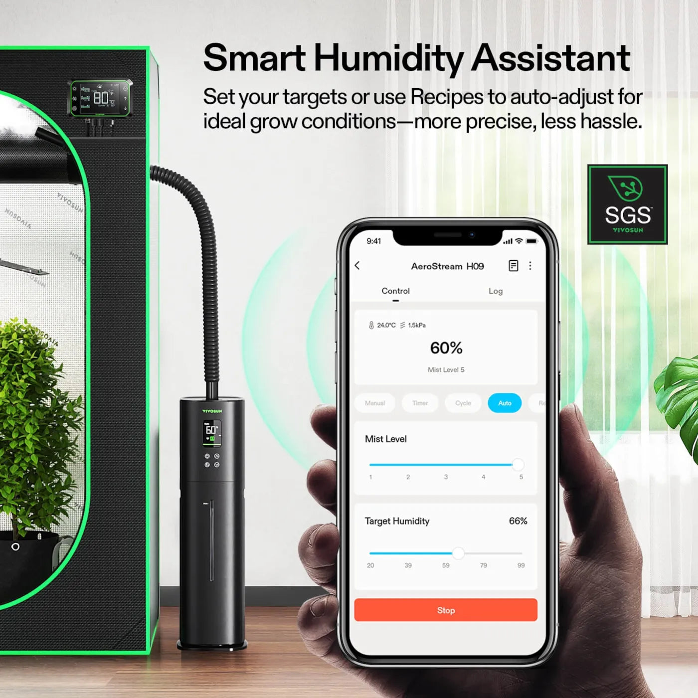 AeroStream H09 Humidifier with Enviro-Probe 9L tank