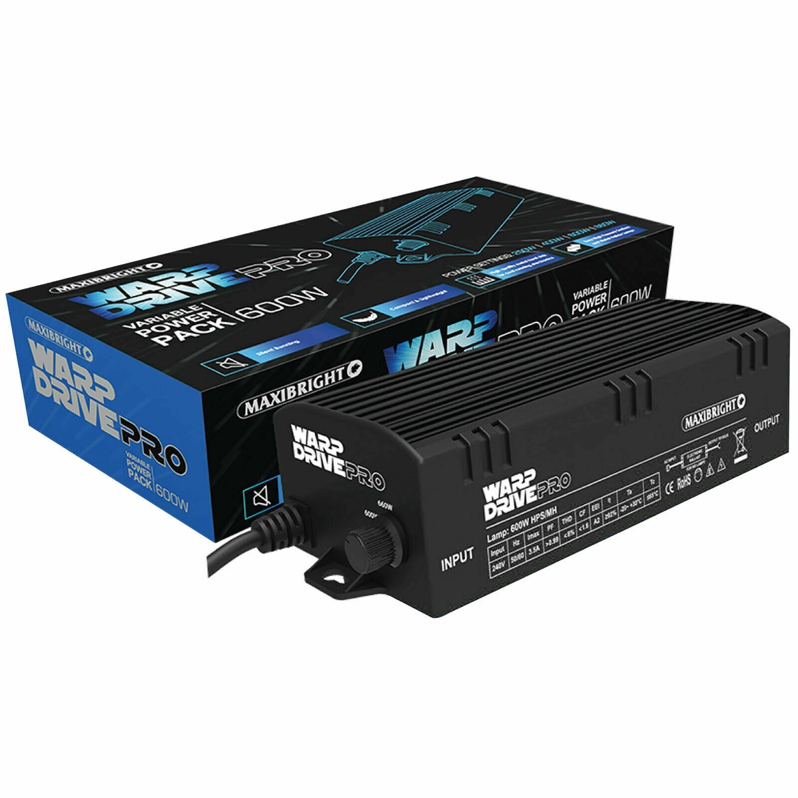 Maxibright 600w WarpDrive PRO Variable Ballast